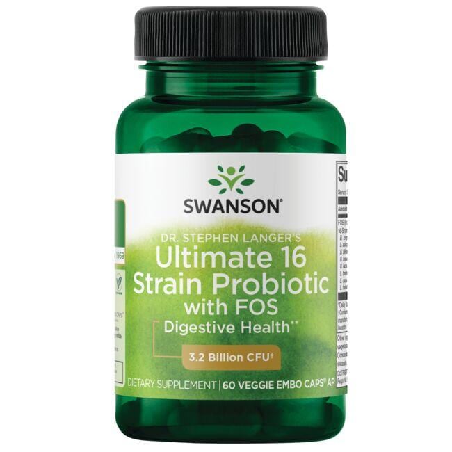 Swanson Probiotics - Dr. Stephen Langer's Ultimate 16 Strain Probiotic with FOS