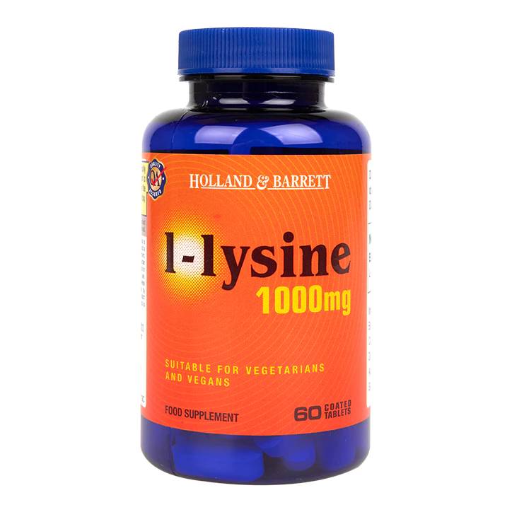Holland & Barrett l-lysine 60 Tablets 1000mg