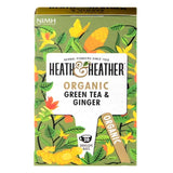 Heath & Heather Organic Green Tea with Ginger 20 Tea Bags