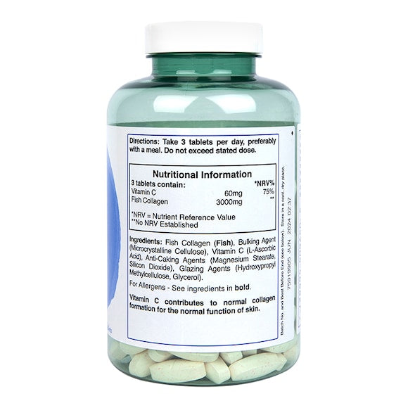 Holland & Barrett Marine Collagen with Vitamin C 3000mg 180 Tablets