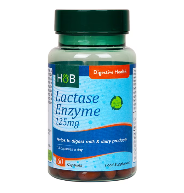 Holland & Barrett Lactase Enzyme 125mg 60 Capsules