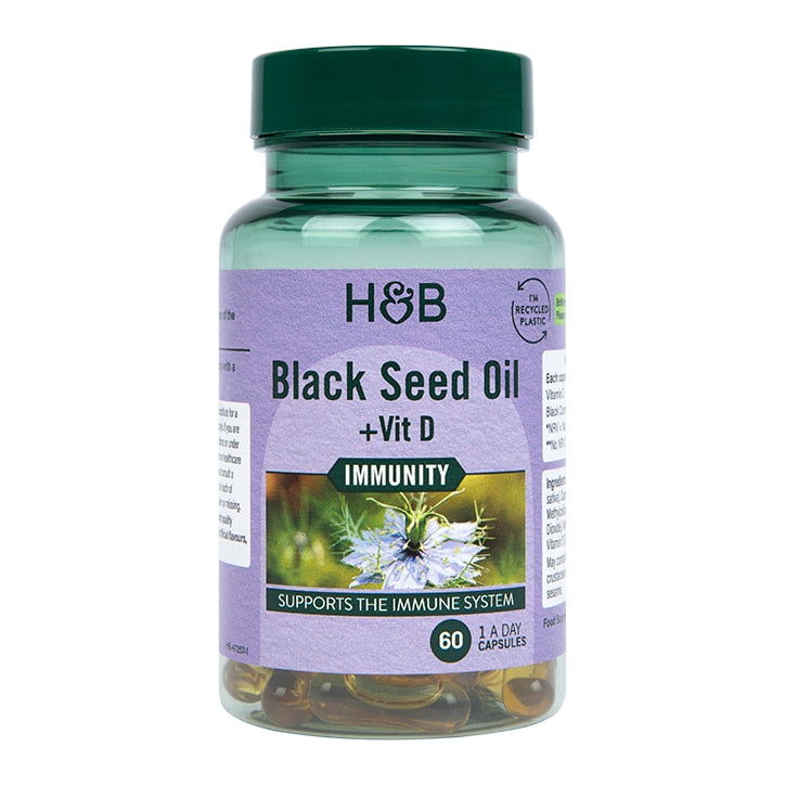 Holland & Barrett Black Seed Oil + Vit D Capsules