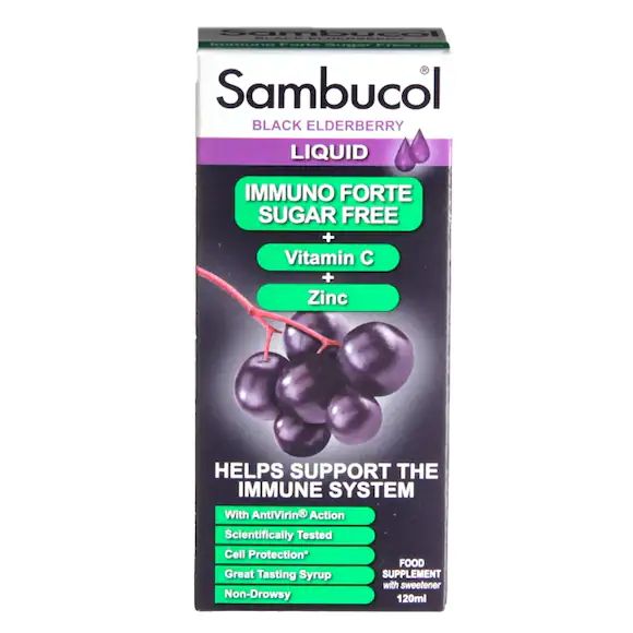 Sambucol Immuno Forte Sugar Free Black Elderberry Formula 120ml